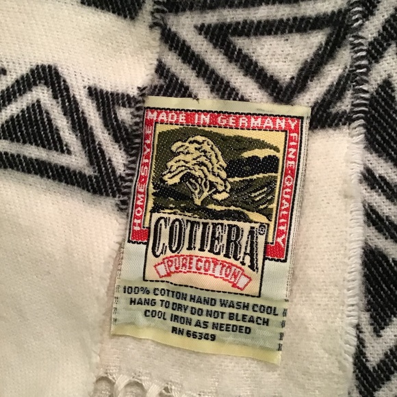 🇦🇷Cotiera cream & black scarf 100% cotton - Picture 3 of 3